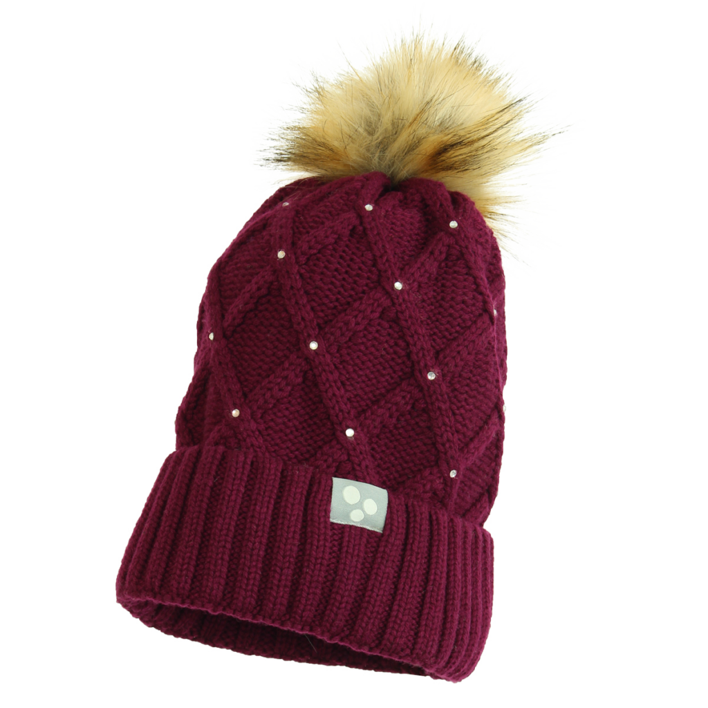 Vaikų megzta kepurė DONNA, bordo 90034, L